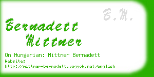 bernadett mittner business card
